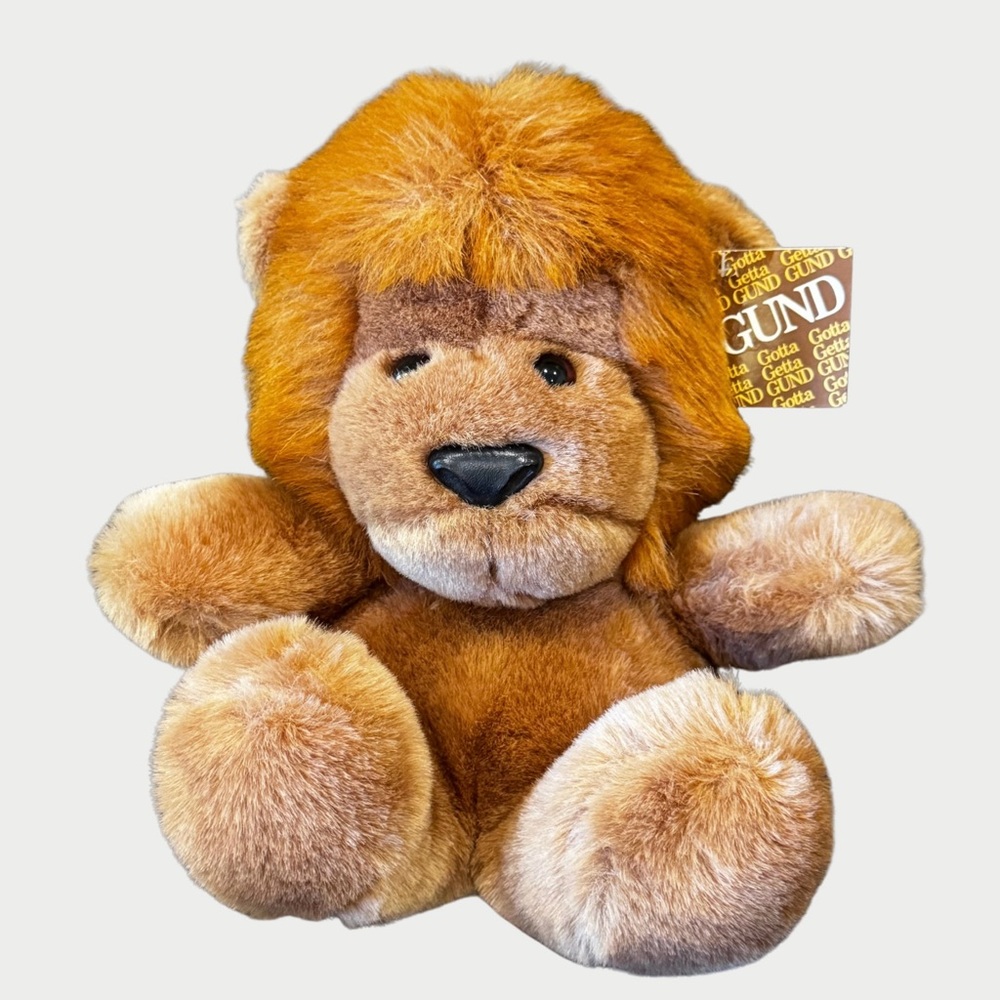 Vintage Gund Lion Roarry 11” Brown Soft Plush Animal 1999 NWT 💜 BOGO